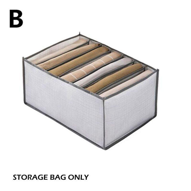 Foldable Clothes Storage Organizer with Grids Large Capacity Box