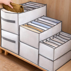 Foldable Clothes Storage Organizer with Grids Large Capacity Box