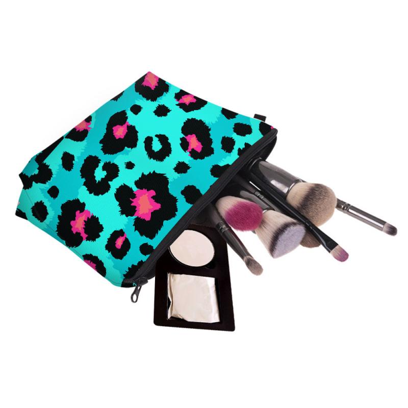 Leopard Print Makeup Pouch Lightweight Carry On Bag