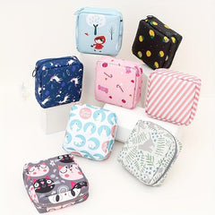Sanitary Napkin Bag Zipper Storage Clutch Cosmetic Bag