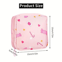 Sanitary Napkin Bag Zipper Storage Clutch Cosmetic Bag