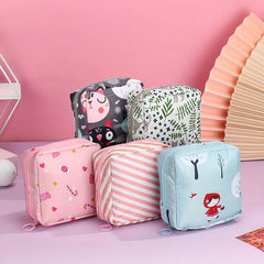 Sanitary Napkin Bag Zipper Storage Clutch Cosmetic Bag