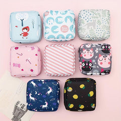 Sanitary Napkin Bag Zipper Storage Clutch Cosmetic Bag