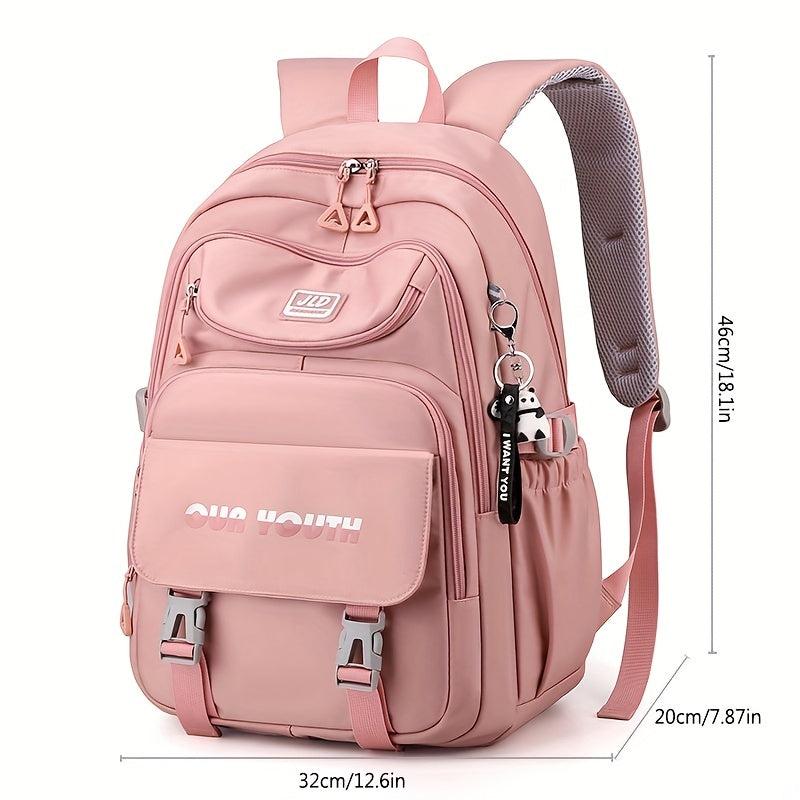 Large Capacity Preppy Backpack for School and Travel