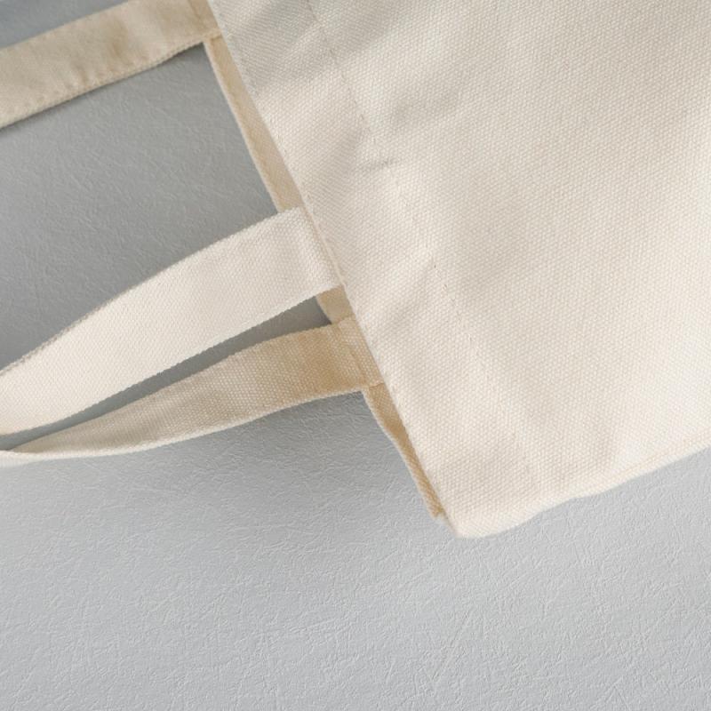 Solid Canvas Tote Bag Durable Shoulder Bag Shopping Bags