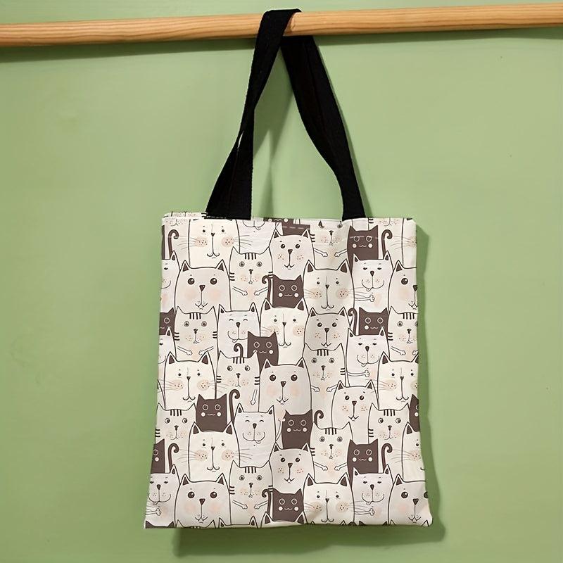 Cats Pattern Shoulder Bag Lightweight Shopper Bag