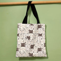 Cats Pattern Shoulder Bag Lightweight Shopper Bag