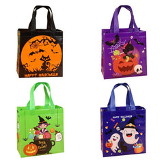 4 Pcs Halloween Pattern Storage Handbags Lightweight Candy Storage Bags