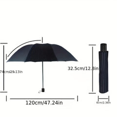 Large Folding Manual Umbrella Rain Or Shine Dual use