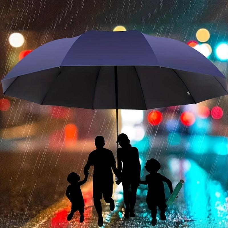 Large Folding Manual Umbrella Rain Or Shine Dual use