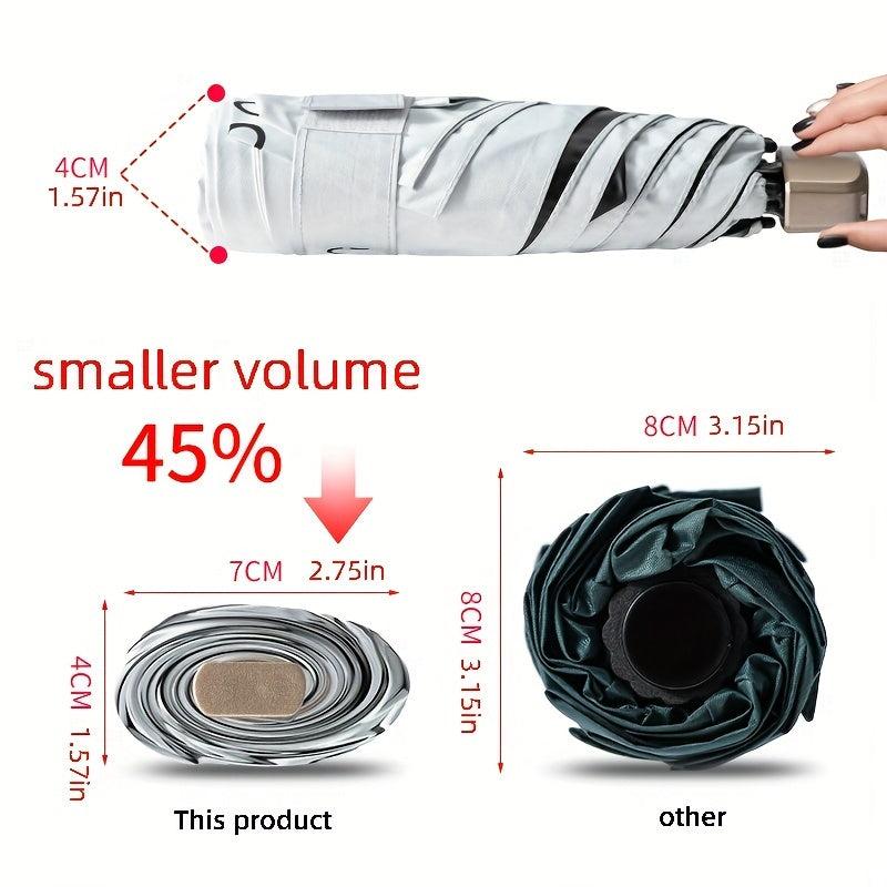 UV Protection Mini Sun Umbrella, Folding Five-fold Sunshade