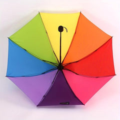 Rainbow Umbrella Folding Umbrella Sun Dual purpose Anti uv Thickener