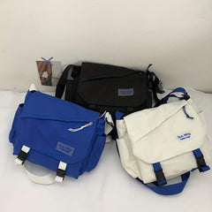 Corduroy Crossbody Bag Large Capacity Bookbag