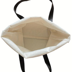Cat Pattern Canvas Bag Lightweight Shoulder Bag Portable Shopper