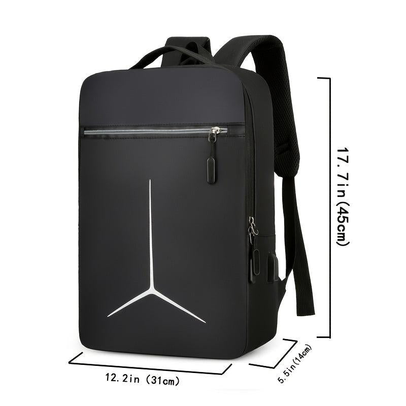 Casual Backpack USB Charging Port Laptop Bag Business Double Shoulder Bag