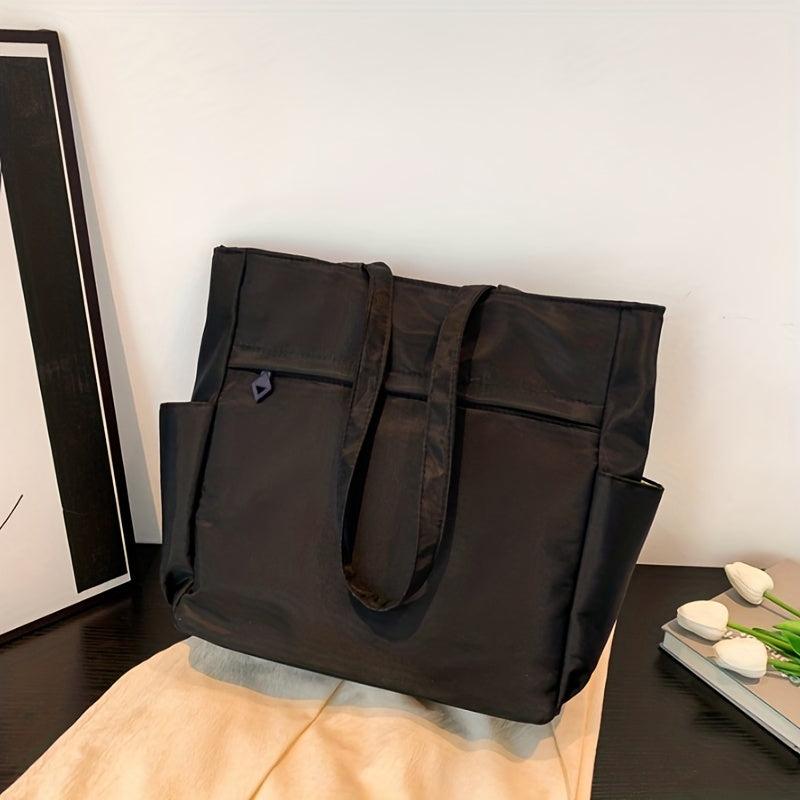 Men's Minimalism Handbag Casual Shoulder Bag For Travel Work Canvas Shopper Bag