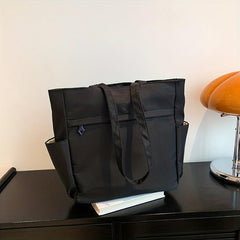 Men's Minimalism Handbag Casual Shoulder Bag For Travel Work Canvas Shopper Bag