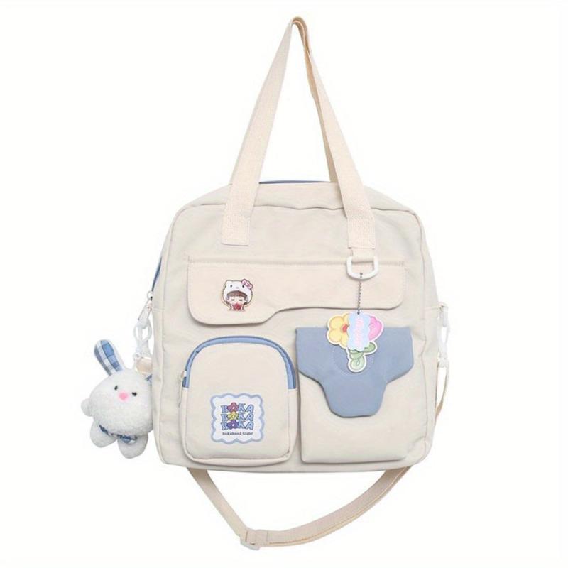 Stylish Preppy Storage Shoulder Bag Lightweight School Bag