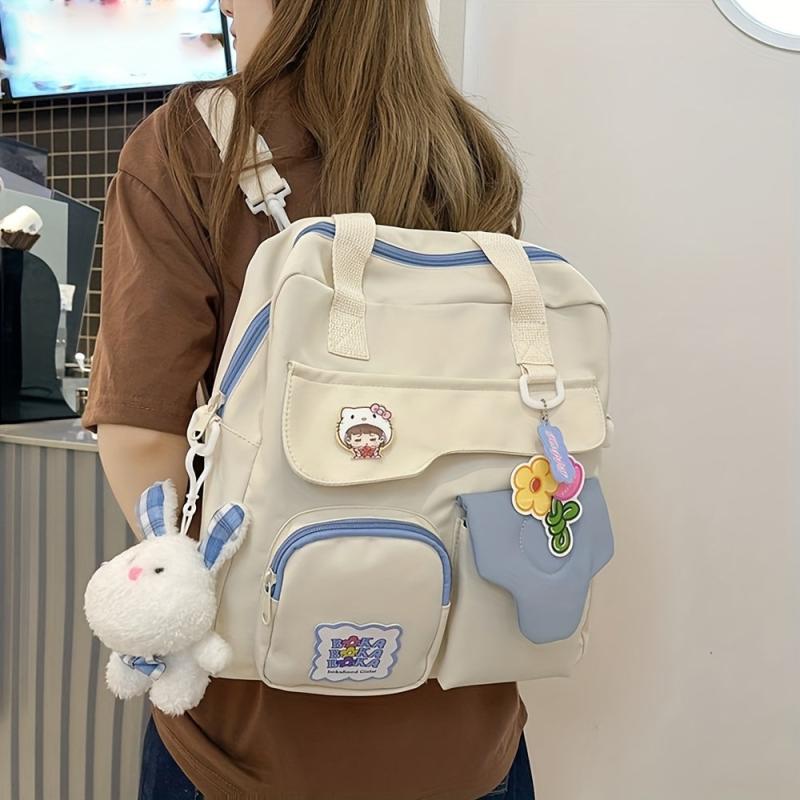 Stylish Preppy Storage Shoulder Bag Lightweight School Bag