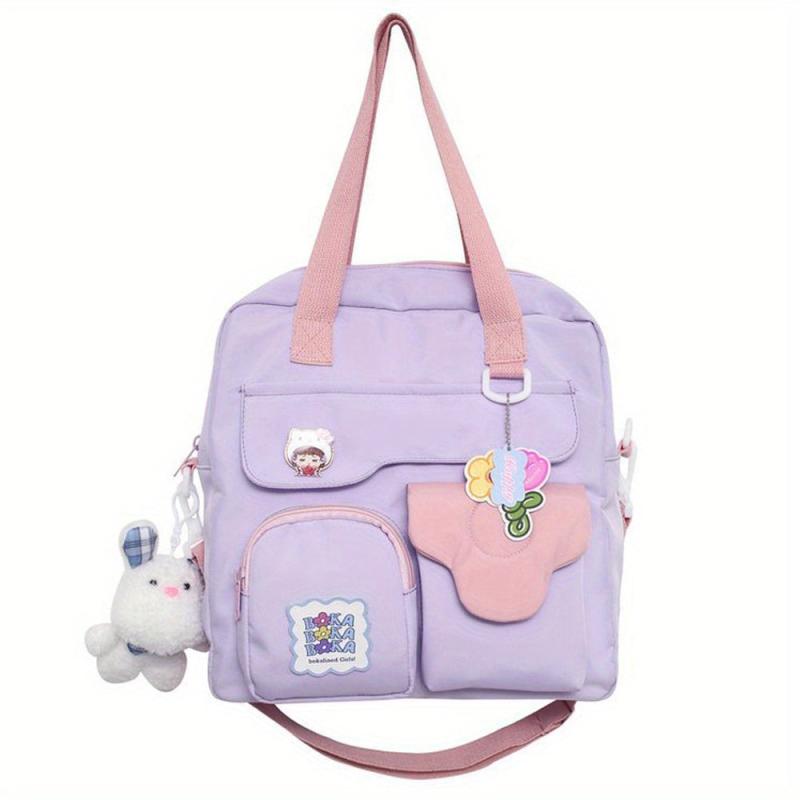 Stylish Preppy Storage Shoulder Bag Lightweight School Bag
