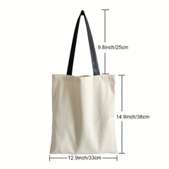 Cat Print Canvas Tote Bag Women's Shoulder Bag Reusable Shopping Handbag