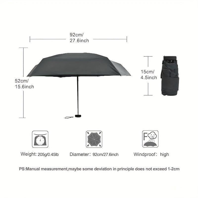 Compact Windproof & Rainproof Umbrella 22inch UV Protection Lightweight