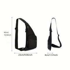 Men's Nylon Crossbody Bag Shoulder Bag For Outdoor Sports Hiking Travel