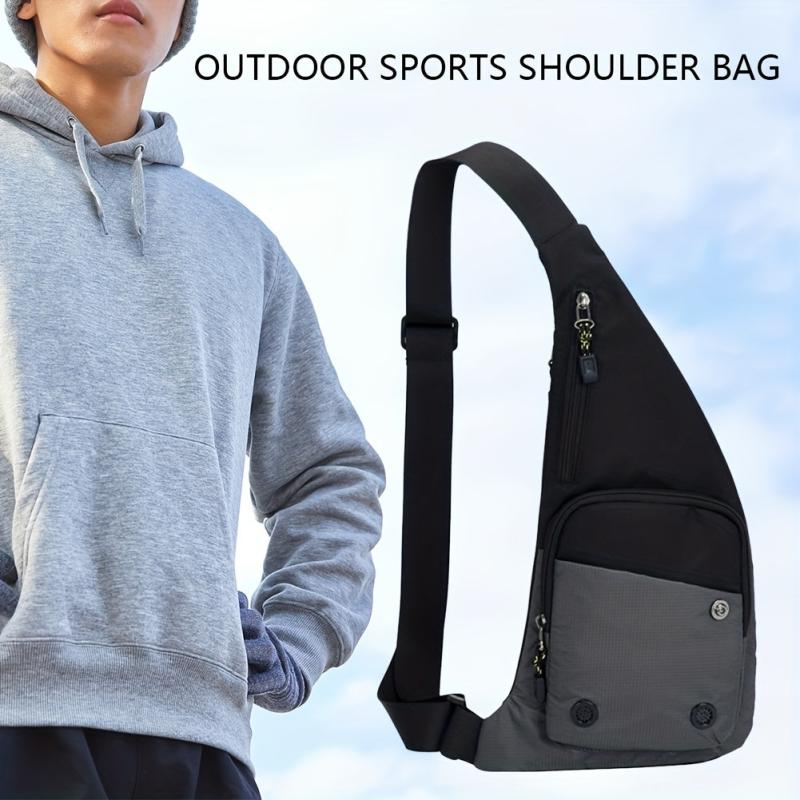 Men's Nylon Crossbody Bag Shoulder Bag For Outdoor Sports Hiking Travel