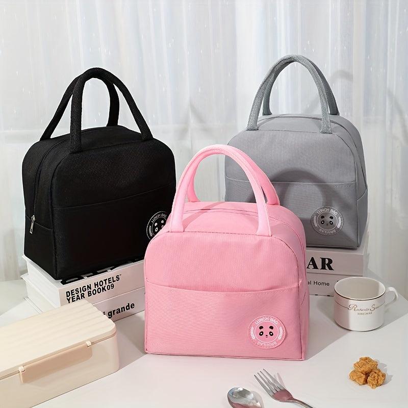 Minimalist Zipper Lunch Storage Bag Insulated Handbag For Work