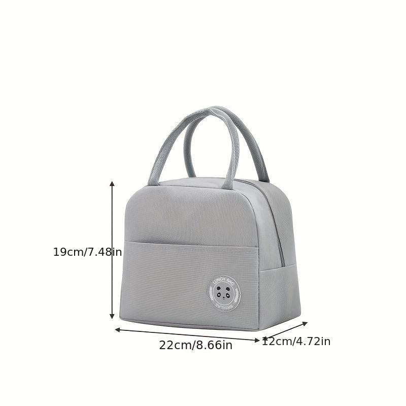 Minimalist Zipper Lunch Storage Bag Insulated Handbag For Work
