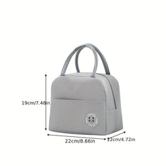 Minimalist Zipper Lunch Storage Bag Insulated Handbag For Work