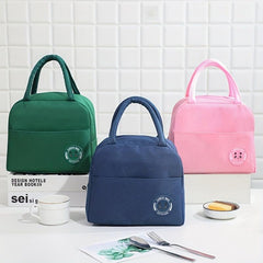 Minimalist Zipper Lunch Storage Bag Insulated Handbag For Work