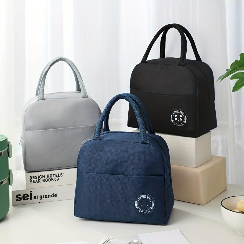 Minimalist Zipper Lunch Storage Bag Insulated Handbag For Work