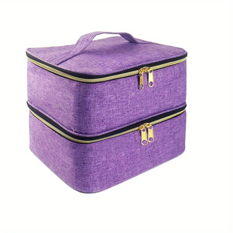 Double Layer Cosmetic Bag Large Capacity Makeup Satchel Bag