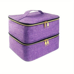 Double Layer Cosmetic Bag Large Capacity Makeup Satchel Bag