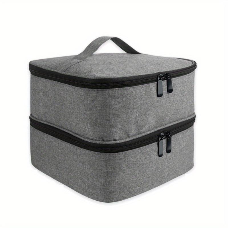 Double Layer Cosmetic Bag Large Capacity Makeup Satchel Bag