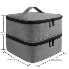 Double Layer Cosmetic Bag Large Capacity Makeup Satchel Bag