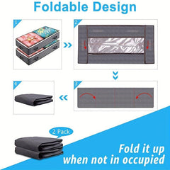 Large Capacity Storage Box Zipper Dustproof Container Foldable Underbed Bag