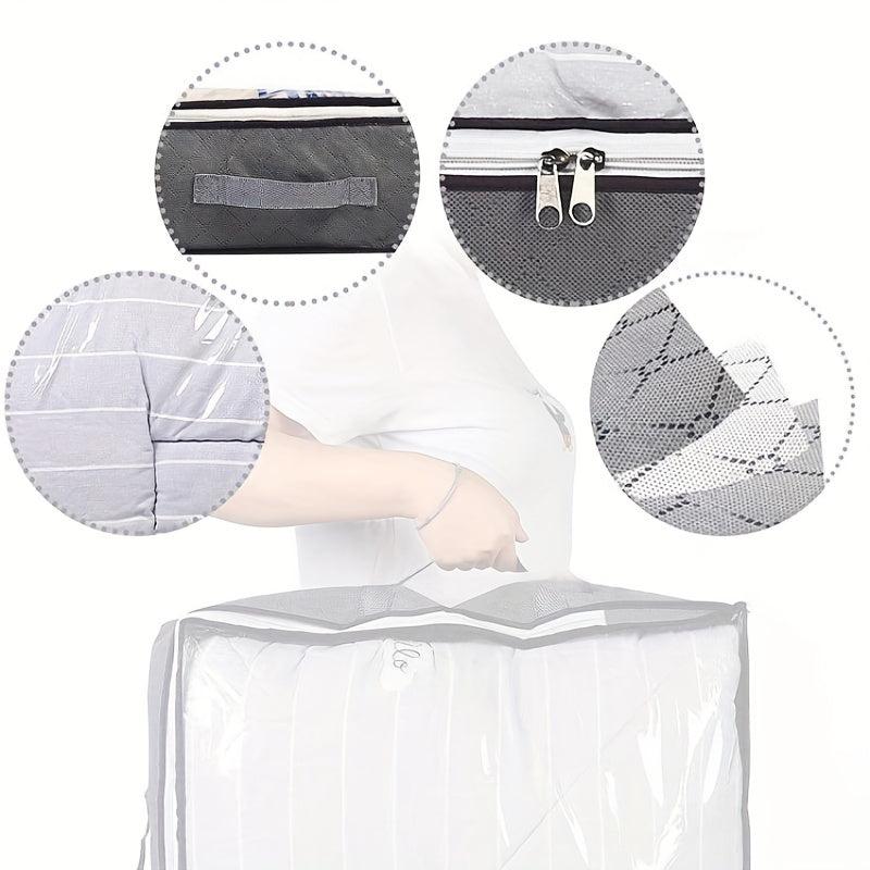 Large Capacity Storage Box Zipper Dustproof Container Foldable Underbed Bag