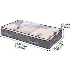 Large Capacity Storage Box Zipper Dustproof Container Foldable Underbed Bag
