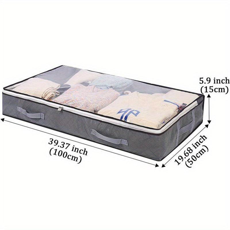 Large Capacity Storage Box Zipper Dustproof Container Foldable Underbed Bag