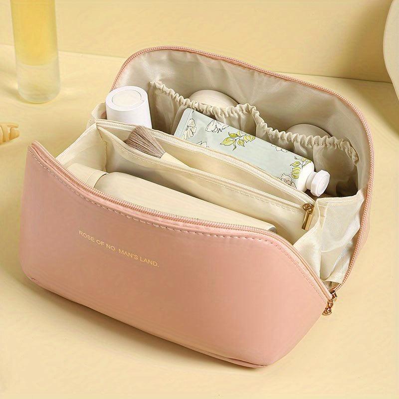 Portable Travel Cosmetic Bag Makeup Brush Storage Bag Zipper Toiletry Bag