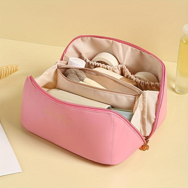 Portable Travel Cosmetic Bag Makeup Brush Storage Bag Zipper Toiletry Bag