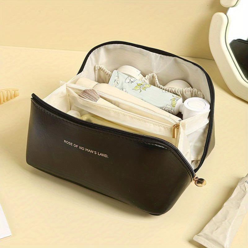 Portable Travel Cosmetic Bag Makeup Brush Storage Bag Zipper Toiletry Bag