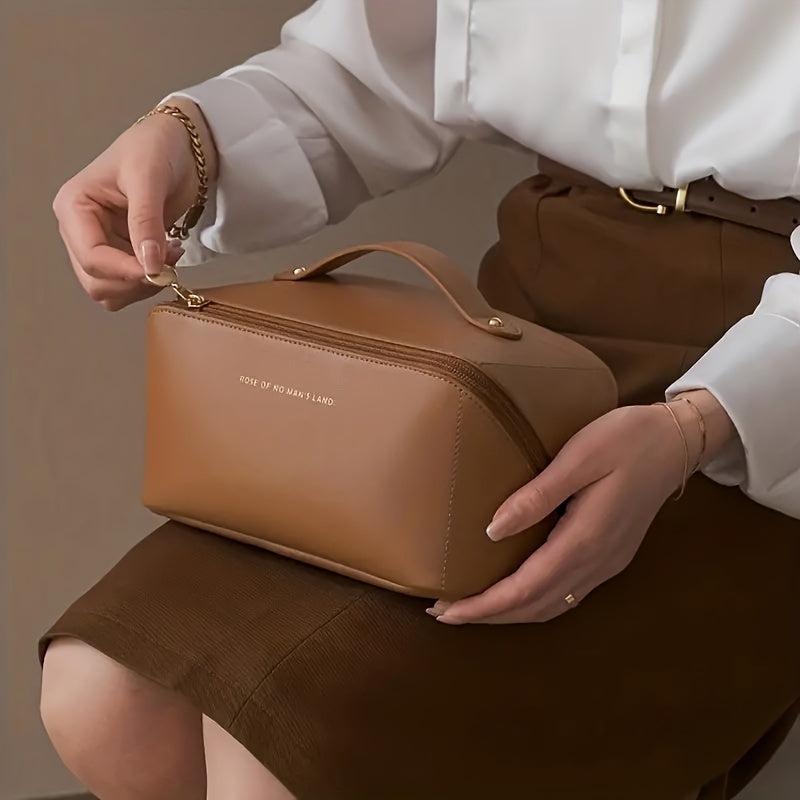 Portable Travel Cosmetic Bag Makeup Brush Storage Bag Zipper Toiletry Bag