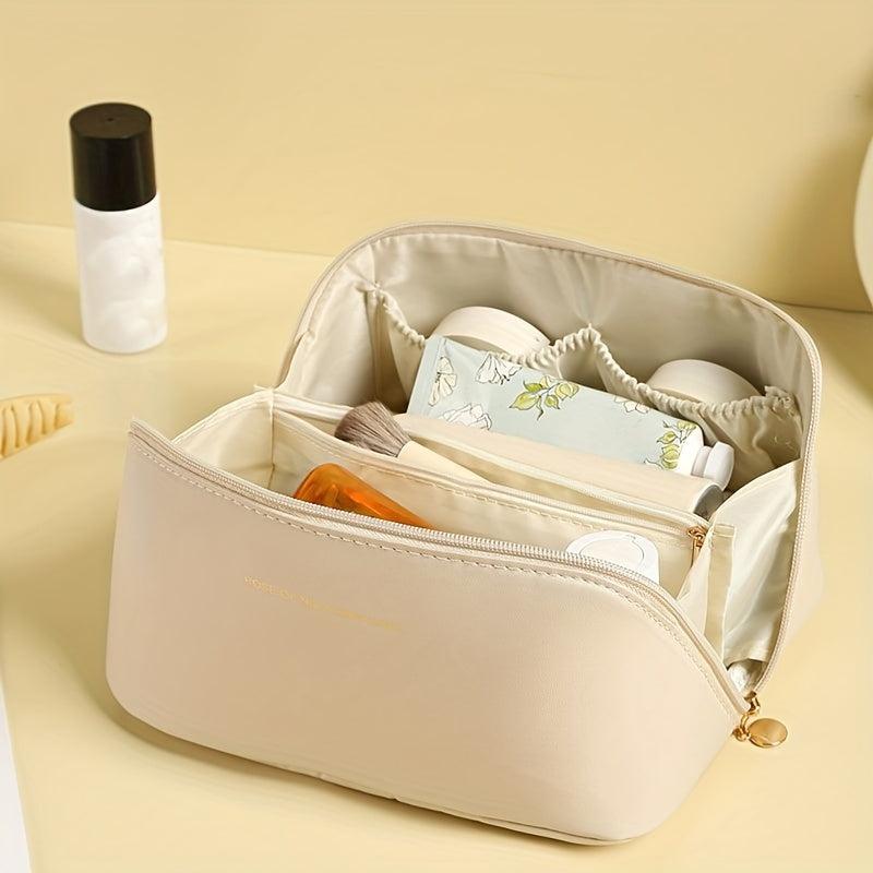 Portable Travel Cosmetic Bag Makeup Brush Storage Bag Zipper Toiletry Bag