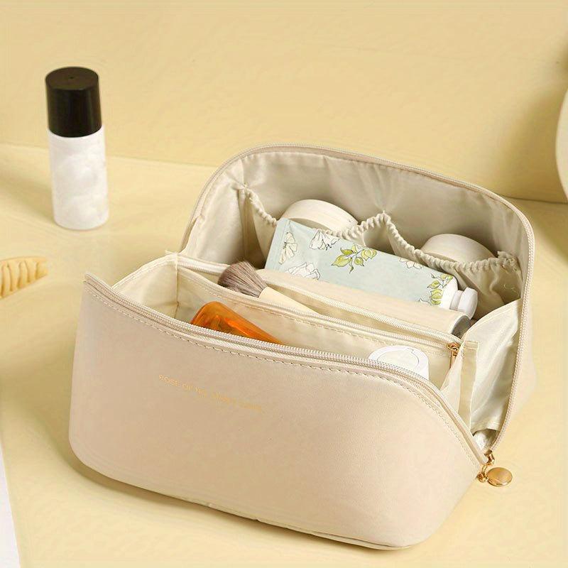 Portable Travel Cosmetic Bag Makeup Brush Storage Bag Zipper Toiletry Bag