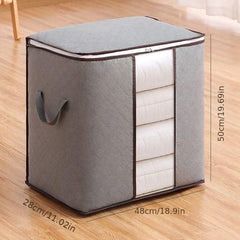 Large Clothes Storage Bag Zipper Organizer With Handle & Window