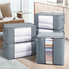 Large Clothes Storage Bag Zipper Organizer With Handle & Window