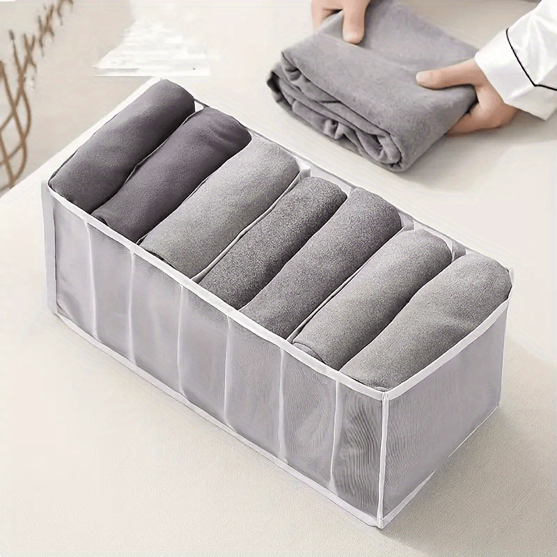 Storage Organizer Lightweight Clothes Container With Grids Foldable Bag